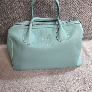 Beck Italian Leather Beck Bag The Hayes Tiffany Blue Turquoise retail $435
